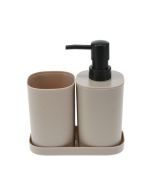Σετ Μπάνιου από PP 3 Τεμαχίων Brown MRShome DF-0057003
