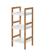 Ραφιέρα Μπάνιου από Bamboo & MDF με 3 Ράφια Natural/White MRShome DF-0090000