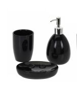 Σετ Μπάνιου από Δολομίτη 3 Τεμαχίων Black MRShome  DF-0100002