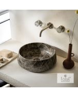 Νιπτήρας Μαρμάρινος Φ42 h.14 Fossil Emperador Dark DR42-523