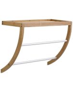 Κρεμάστρα Τοίχου με Ράφι Bamboo 45x20x34cm Μπεζ/Λευκή MRShome  DS-1140000