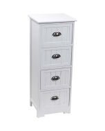 Συρταριέρα MDF με 4 Συρτάρια Λευκή 35x30x90cm MRShome DS-1298000