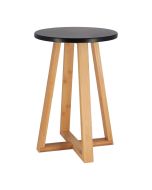 Σκαμπώ Bamboo Μαύρο/Μπεζ 30x30x43cm MRShome DS-2673000
