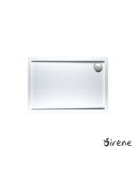 Ντουζιέρα Ακρυλική Παραλληλόγραμμη 110x80 extra-flat Φ90 Sirene White E11080-300