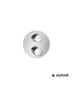 Εξωτερικό Τμήμα Θερμοστατικού Μίκτη Εντοιχισμού 2 Εξόδων Φ150 Almar Chrome E176832-100