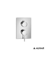 Εξωτερικό Τμήμα Μίκτη Εντοιχισμού 3 Εξόδων Core Push Almar Chrome E186543-100