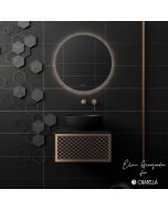 Orabella Wire 50 Λευκό/Χρυσό Προφίλ - Κρεμαστό Έπιπλο Μπάνιου για επικαθήμενο νιπτήρα F70173-70174