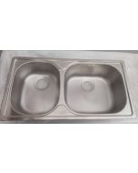 ΑΝΟΞΕΙΔΩΤΟΣ ΝΕΡΟΧΥΤΗΣ ΜΕ 2 ΓΟΥΡΝΕΣ 81.5X45  FRANKE GEX620D