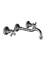 Horus Julia Victoria Julia Victoria Classic Collection - Wall Mounted 3 Hole Basin Set for Splashback - Chrome 01.273-CH