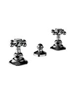 Horus Julia Victoria Julia Victoria Classic Collection - 3 Hole Bidet Set, Spray and Rim Fill Valves with Automatic Pop-up Waste - Matt Nickel 01.358-NM