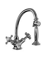 Horus Éloise Classic Collection - Mono Kitchen Mixer, with Deck Side Handspray / No Waste - Chrome 02.123-CH