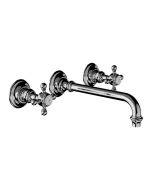 Horus Éloise Classic Collection - Wall Mounted 3 Hole Basin Set for Splashback - Polished Nickel 02.273-NB
