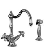 Horus Montmartre Classic Collection - Mono Kitchen Mixer with Deck Side Handspray / No Waste - Polished Nickel 07.123-NB