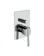Horus Zéphyr Classic Collection - Concealed Wall Mounted Manual Mixing Shower Valve with Diverter - 2 Outlets - Metal Gun 16.701-CF