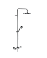 Horus Zéphyr Classic Collection - Complete Exposed Thermostatic Wall Shower Set - Matt Black 16.797-NO