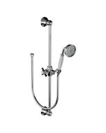 Horus Coventry Classic Collection - Wall Shower Set with Handspray, Flexible, Brass Rail - Polished Nickel 28.542-NB