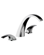Horus Nouvelle Vague “part of Contemporary Collection - 3 Hole Basin Set with Pop-up Waste - Black Chrome 40.260-NC
