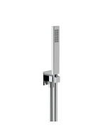 Horus Echo Equinox316 Collection - Wall Union Shower Set with Solidbrass Handshower, Wall Hook, Design Flexible Hose on Swivel Nut - Matt Black 43.591-NO