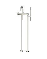 Horus Minoé Contemporary Collection - Complete Thermostatic Bath-shower Mixer with Pipes for Free Standing Bath - Satin Brass 47.798-LS