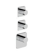 Horus Naja Contemporary Collection - Trim for Thermostatic Mixer. - Satin Brass 48.522-LS