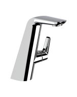 Horus Naja Contemporary Collection - Single Lever Basin Mixer with up and down Drain - Metal Gun 48.709-CF