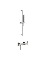 Horus Minoé Contemporary Collection - Complete Set : Exposed Thermostatic Wall Bathshower Mixer - Metal Gun 49.795-CF