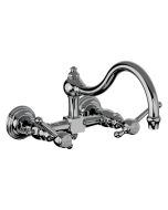 Horus Montmartre Classic Collection - 2 Hole Wall Mounted Kitchen Mixer / No Waste - Matt Nickel 50.102-NM
