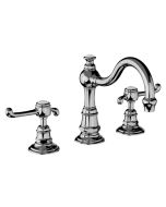 Horus Montmartre Classic Collection - 3 Hole Basin Set with Pop-up Waste, Flexible Hoses - Matt Nickel 50.260-NM