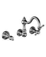 Horus Montmartre Classic Collection - Wall Mounted 3 Hole Basin Set for Splashback Basin with Waste, No Plug - Matt Nickel 50.272-NM