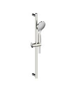 Horus Canopée Contemporary Collection - Shower Rail with Brass Handshower on Sliding Part and Flexible Hose - Chrome 60.542-CH
