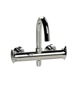 Horus Canopée Contemporary Collection - Exposed Thermostatic Wall Bathshower Mixer - Metal Gun 60.784-CF