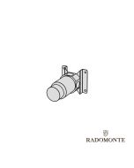 Εκτροπέας εντοιχισμού (εσωτερικό τμήμα) 2 εξόδων Radomonte Brushed Inox INC10-S