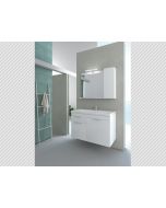 Σετ Έπιπλο Μπάνιου Βάση Νιπτήρα 80*45 εκ. Pine White Kαθρέπτης-Φωτιστικό Savvopoulos Pegasus Ι