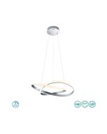 Φωτιστικό Κρεμαστό Ø60xH150m 27,5w Led 3150lm 4000K Μέταλλο Nickel Matt Trio Lighting RL Course R32051407