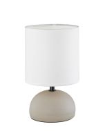 Λαμπατέρ Επιτραπέζιο Ø14*23 εκ. Βάση Μπεζ Καπουτσίνο / Αμπαζούρ Ύφασμα Cappuccino Trio Luci R50351025