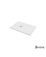 Ντουζιέρα Cast Marble (Χυτό μάρμαρο) με Βαλβίδα Slate 120 x 80 Sirene White Matt S12080-301