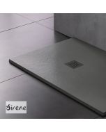 Ντουζιέρα Cast Marble (Χυτό μάρμαρο) με Βαλβίδα Slate 120 x 80 Sirene Beton Matt S12080-411