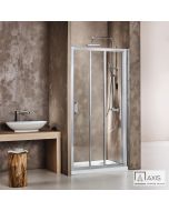 Συρόμενη τριπλή πόρτα καμπίνας ντουζιέρας AXIS 90 ύψους 185εκ. ρυθμιζόμενη από 87 έως 91εκ. Clean Glass Chrome SL3X90C-100