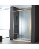 Συρόμενη πόρτα καμπίνας ντουζιέρας Noxx 120 ύψους 200εκ.  ρυθμιζόμενη από 117 έως 119εκ. Devon Clean Glass AISI304 PVD Bronze Brushed SLN120C-221