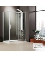 Συρόμενη πόρτα καμπίνας ντουζιέρας AXIS 100 ύψους 185εκ. ρυθμιζόμενη από 97 έως 101εκ. Clean Glass Chrome SLX100C-100