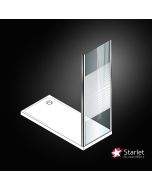 Σταθερό πλαϊνό κρύσταλλο πόρτας ντουζιέρας Starlet Side Panel 70 ρυθμιζόμενη διάσταση από 67 έως 69εκ., Stripes Chrome SPS70S-100