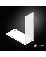 Σταθερό πλαϊνό κρύσταλλο πόρτας ντουζιέρας Starlet Side Panel 90 ρυθμιζόμενη διάσταση από 87 έως 89εκ., Fabric Chrome SPS90F-100