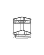 Sanco Shower Baskets Διπλή γωνιακή Θήκη Σκούρο γραφίτη 00009-122