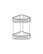 Sanco Shower Baskets Διπλή γωνιακή Θήκη Γκρι τσιμέντου ματ 00009-M104