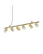 Κρεμαστό Φωτιστικό DYNAMITE SP6 ROUND Ορείχαλκος Ideal Lux 244648