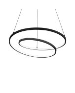 Κρεμαστό Φωτιστικό OZ SP D080 DALI Μαύρο 3000K Ideal Lux 304588
