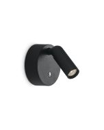 Απλίκα BEAN AP ROUND RECHARGEABLE Μαύρο Ideal Lux 350240