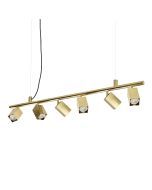 Κρεμαστό Φωτιστικό DYNAMITE SP6 SQUARE Ορείχαλκος Ideal Lux 371429