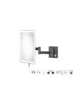 Sanco LED Cosmetic mirrors Μεγεθυντικός καθρέπτης x3 με LED Σκούρο γραφίτη MRLED-301-122