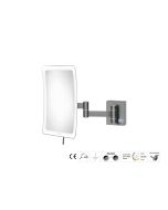 Sanco LED Cosmetic mirrors Μεγεθυντικός καθρέπτης x3 με LED PVD gun metal βουρτσιστό MRLED-301-PVD-05BR